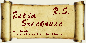 Relja Srećković vizit kartica